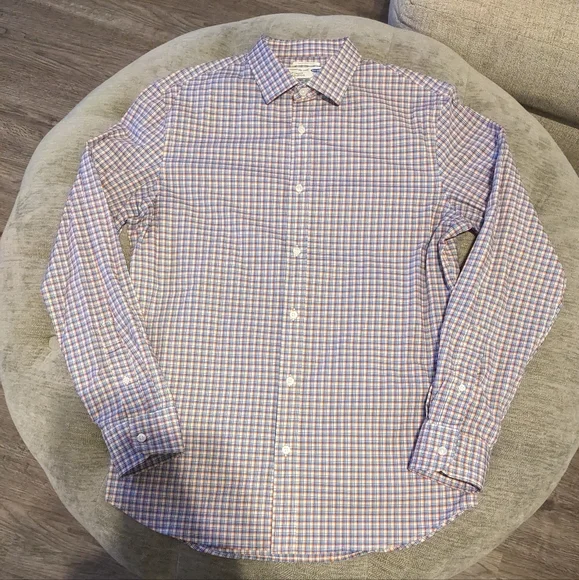 Old Navy | Shirts | Mens Old Navy Slim Fit Long Sleeve Dress Shirt Mens  Medium White Orange Blue | Poshmark